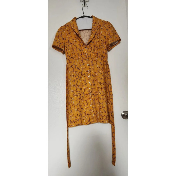 Forever 21 Dress S Yellow Floral - Picture 1 of 4